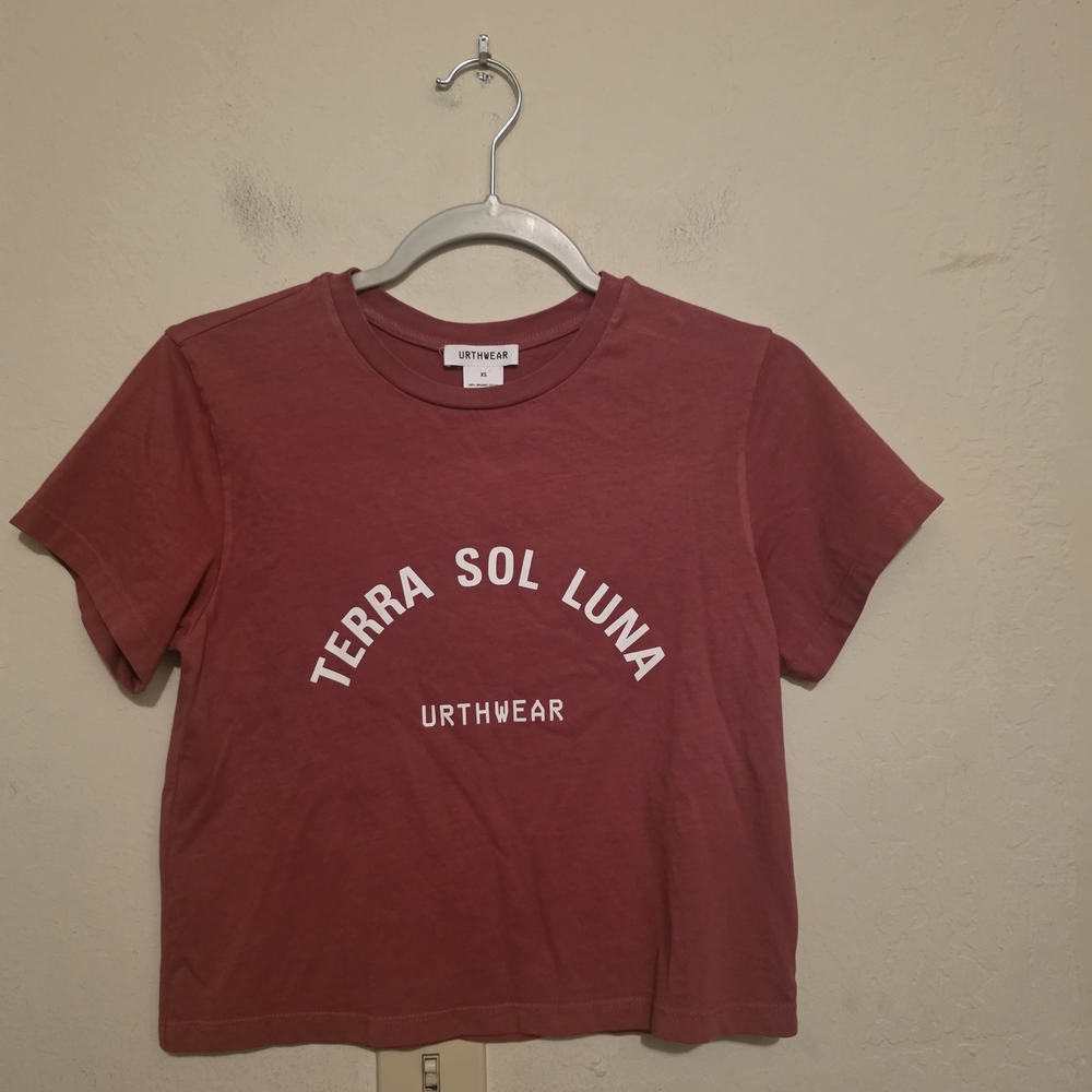 Urthwear Terra Sol Luna Deep Rose  Crop Top Size XS
